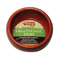 Living World Ceramic Ergonomic Dish Terracotta Small 120ml