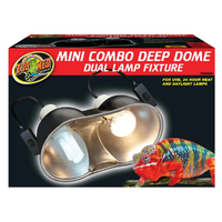 Zoo Med Mini Combo Deep Dome Dual Lamp Fixture 200w