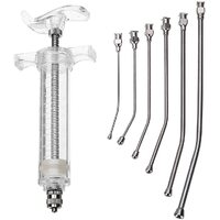 20ml Bird Crop Needle Bird Feeding Syringe 6pc Curved Gavage Tubes