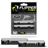 Flipper Max Stainless Steel Blade For Glass Tanks 2pk