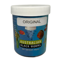 Australian Black Worms Freeze Dried Loose Container 10g