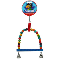 Cheeky Bird Small Wooden Bird Swing B0881