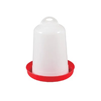 SM 1.5L Red & White Dome Bird Drinker B1624