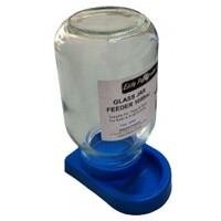 Elite Pet Glass Mason Jar Feeder with Base 1000ml