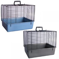 Pet One Carry Cage Wire Top 42x35x30cm 507 Assorted Colour Grey / Blue