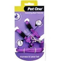 Pet One Leash & Harness for Rabbit Guinea Pig Ferret Purple Colour 49231P