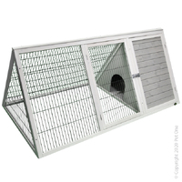 Pet One Hutch & Run Wooden Triangular 55600 - INSTORE ONLY