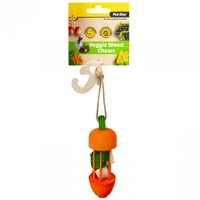 Pet One Veggie Wood Carrot Carousel Orange 13cm 20471