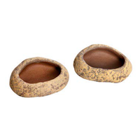 Reptile One Dish 2pk XS Sandstone 6.1x4.5x1.7cm 46828