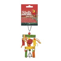 Birdie Rainbow Wicker Ball Dangler 13x8cm