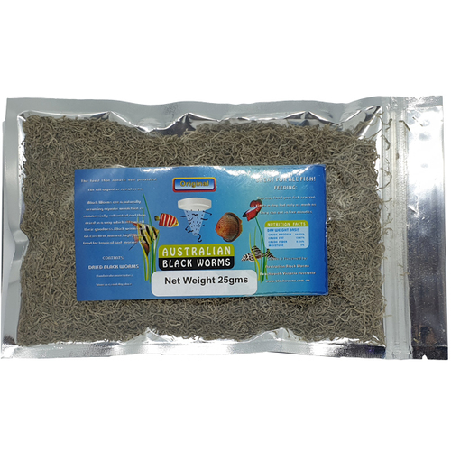 Australian Black Worms Freeze Dried Loose 25g