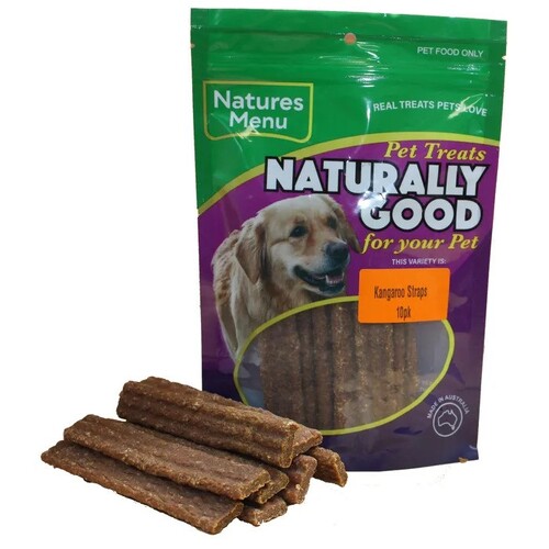 Natures Menu Aussie Kangaroo Straps 10pk